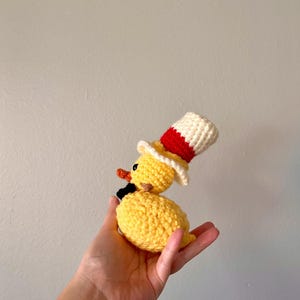 Lucifer (Hazbin Hotel) Rubber Duck Inspired Crochet Amigurumi | Lucifer Duck Yellow Version | Crochet Rubber Duck image 3
