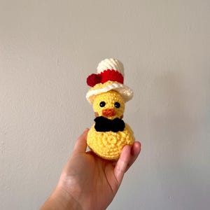 Lucifer (Hazbin Hotel) Rubber Duck Inspired Crochet Amigurumi | Lucifer Duck Yellow Version | Crochet Rubber Duck image 2