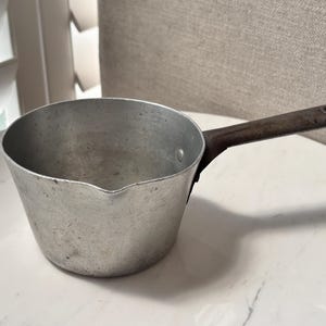 Vintage Mid Century ALCRAFT 99% Pure Aluminium Milk Pan Rustic Farmhouse Small Saucepan