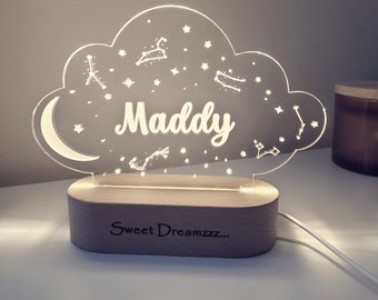 Personalized Night Light, Newborn Gift, Anniversary Gift, Gift for Him/Her