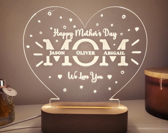 Mother's Day Gift, Personalized Night Light, Couple Gift, Anniversary Gift, Mother's Day Gift Gift for Him/Her