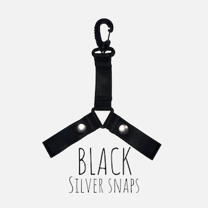 Single BLACK - Cheer Pom Holder Bag Strap – Cheerleading Pom Accessory, Made in USA