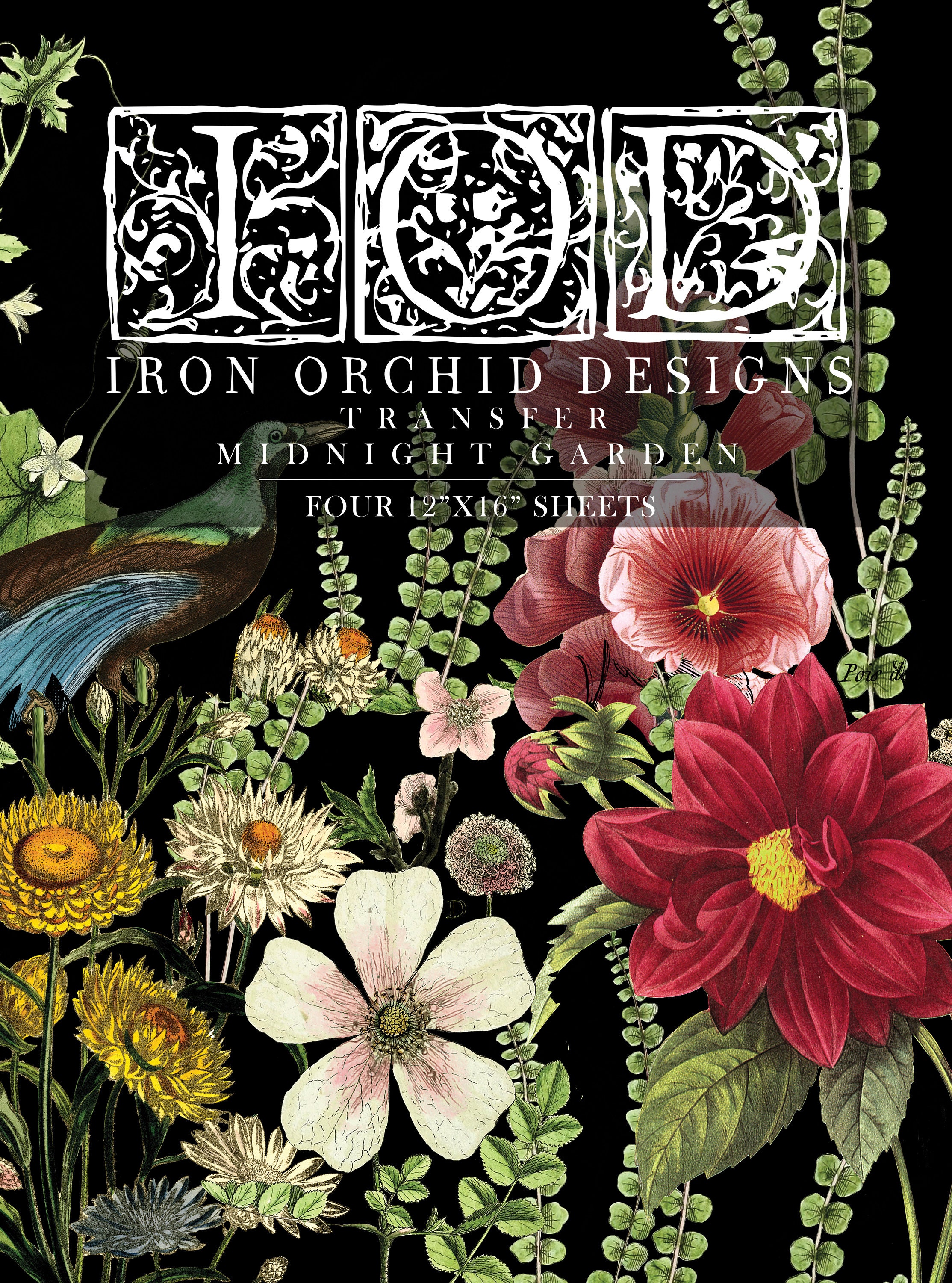 Midnight Garden Transfer by IOD - Etsy