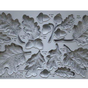 Oak Leaves & Acorns IOD Mould