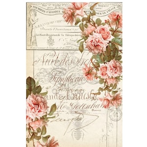 Floral Decoupage Paper: Roycycled 18lb Tissue Paper (21x29)