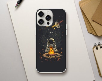 Astronaut Phone Case for iPhone 15/14/13/12/11 & Samsung S23-S20 Ultra - Space-Themed Protective Cover