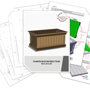 BIG Planter Box DIY Plans, Box Planter Plans, Big Planter Plans, Garden Planter Plans, Flower Box Plans, DIY Flower Box, Cedar Planter