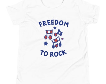 Freedom to Rock Youth Short Sleeve T-Shirt - Youth 4th of July Shirt