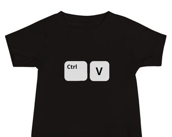 Ctrl + V Baby Short Sleeve Shirt - Copy & Paste Shirts for Baby and Parent