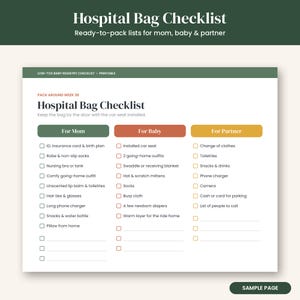 Baby Registry Checklist Printable, Low Tox Must Haves vs Nice to Have, Newborn Essentials List, Hospital Bag Checklist PDF image 6