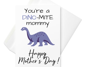 Vous êtes une maman dinosaure - carte de fête des mères pour enfant, bébé, enfant en bas âge - carte de voeux dinosaure pour la fête des mères - cadeaux de fête des mères pour elle