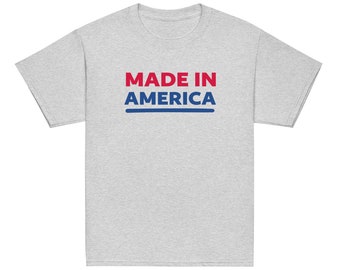 T-shirt classique pour jeunes Made in America - T-shirt 4 juillet pour jeunes