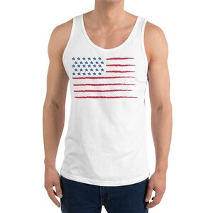 Männer amerikanische Flagge Tank Top - 4. Juli Shirt für Männer