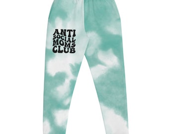 Joggers Tie-Dye del club delle mamme antisociali - Joggers Tie-Dye divertenti da donna