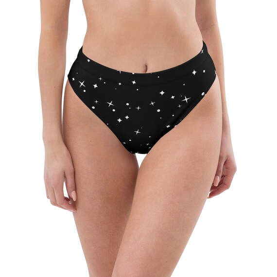 Black bikini with white stars on sale