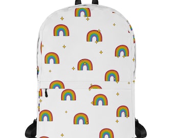Rugzak met regenboogpatroon: waterbestendige laptoptas
