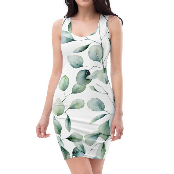 green dress summer Green Floral Short Sleeve Midi Dress - All Dresses