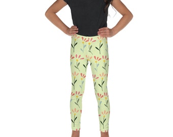 Kinder Leggings mit Blumendruck - Süße Blumen Leggings für Kinder von 90 bis 70