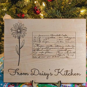 Handwritten Recipe Cutting Board
