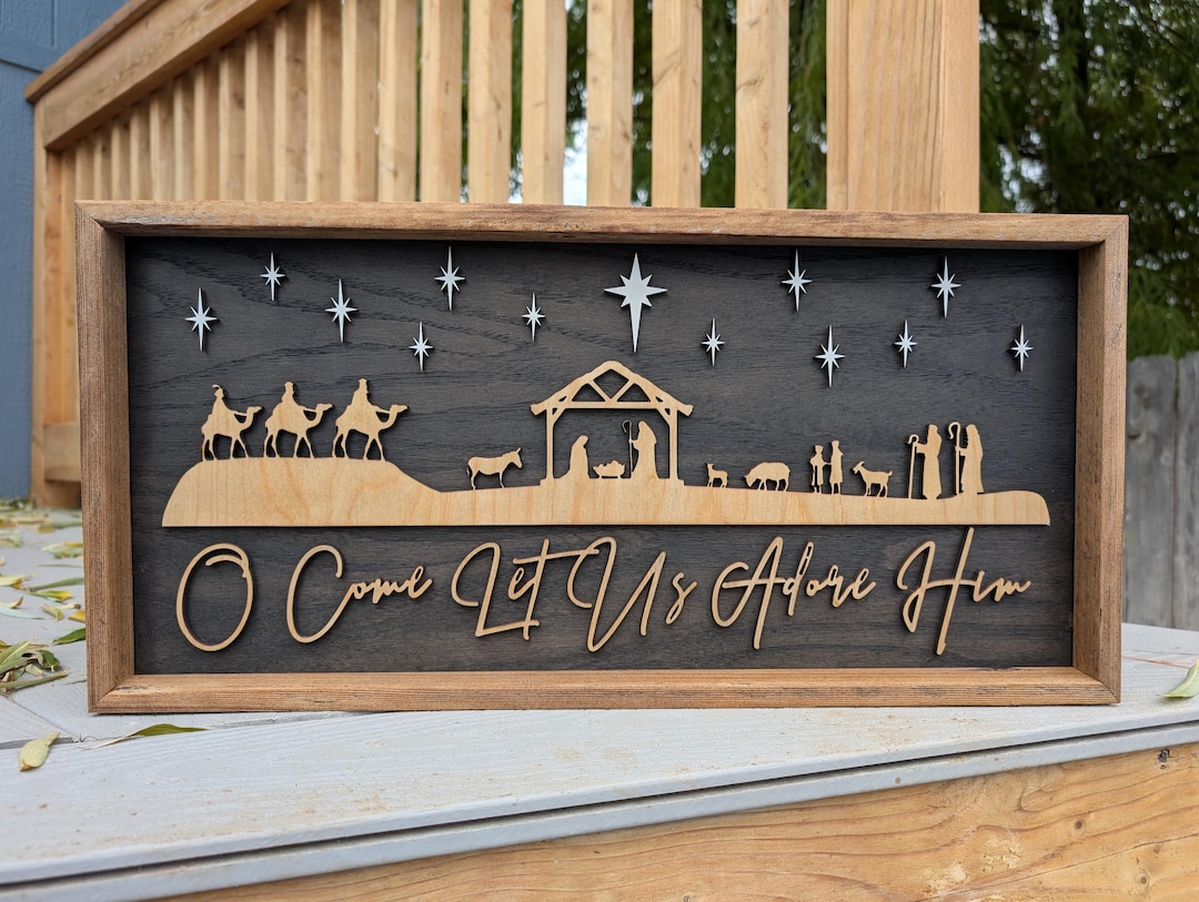 Nativity Wood Sign - Etsy