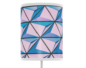 Lampe de table rétro - lampe moderne de décoration d'intérieur rétro avec lumière ambiante élégante au design rétro rose et bleu