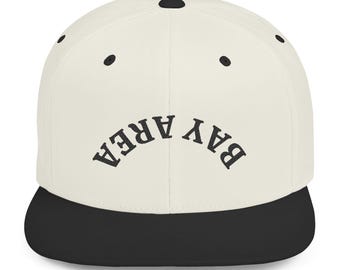 Bay Area Hat | Upside-Down Bay Area Cap | Embroidery Hat | NBA Fan Apparel  | Golden State Snapback Lid