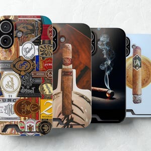 Cigar Phone Cases | A Gentleman's Gift | Whiskey & Bourbon Styles | iPhone 13, 14, 15, 16, 17, Samsung Galaxy Series | Custom Cell Case