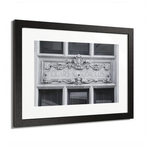 Zigarren & Tabak | Poster mit Rahmen Betonmonument Schild
