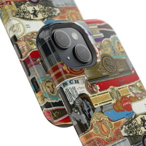 Cigar Band Phone Case | Impact-Resistant Cover | Cigar Aficionado | Cell Protector | Cigar Smokers Durable Case | New World Cigar Band Art