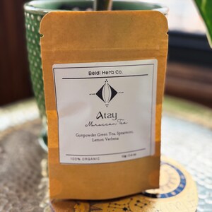 Moroccan Mint Tea, Green Tea with Spearmint and Lemona Verbena for an authentic Moroccan Tea experience