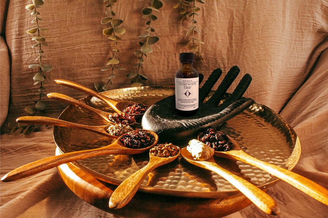 Velixir Persaphone Persephone's Underworld Elixir: Pomegranate and Herbal Oxymel - Etsy