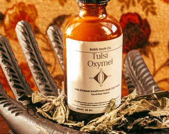 Tulsi Oxymel: Raw Honey, Apple Cider Vinegar Elixir
