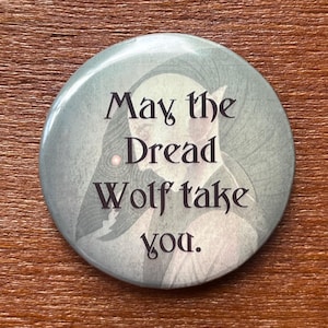 Solas dragon age inquisition veilguard pin button badge may the dread wolf take you gift for gamers and geeks