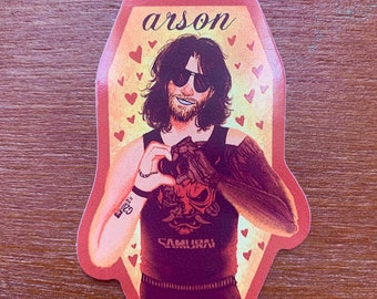 Johnny Silverhand Arson Sticker | Cyberpunk 2077 | Vinyl