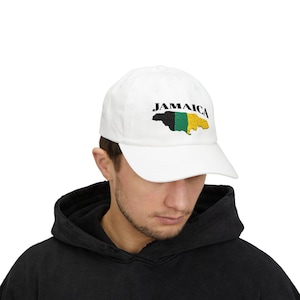 Jamaica Embroidered Dad Cap – Classic Jamaican Map Adjustable Baseball Hat For Vacation Travel Gift & Summer Accessory