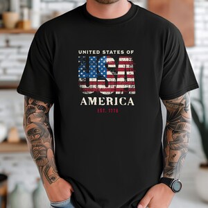 Comfort Colors USA Shirt: Patriotic 4th of July Tee