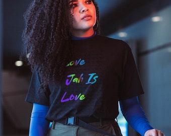 Jamaican Cotton T-Shirt Love Jah Is Love