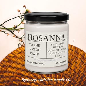 Hosanna Scented Soy Candle Catholic Christian Aromatherapy Gift Candle For Coworker Religious Catholic Mom
