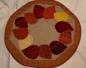 Fall Handmade Penny Rug Placemat