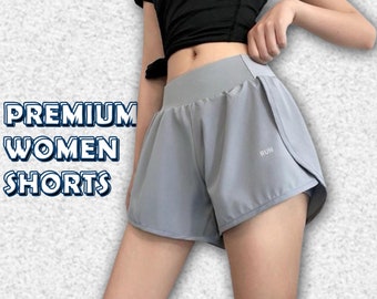 Pantalones cortos premium para correr y gimnasio para mujer