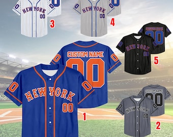 Camiseta personalizada con nombre y número del equipo de béisbol de Nueva York, para fanáticos y amantes del béisbol 8425MD40