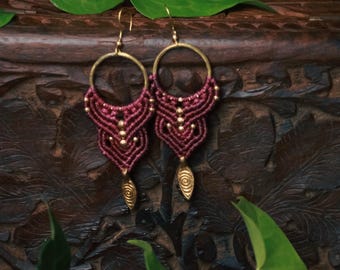 Druppeloorbellen macramé