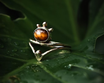 Handgemaakte tijgeroogring