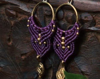 Druppeloorbellen macramé