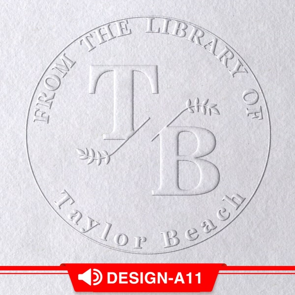Book Embosser Personalized, Book Stamp, From The Library Of Library Stamp, Custom Stamp, Ex Libris Book Lover Gift