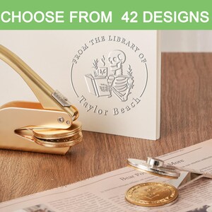 Personalized Embosser Book Stamp - From The Library of - Book Embosser Stamp | Custom Embosser | Book Embosser | Personalized Embosser Stamp