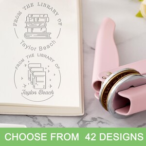 Grabador de libros personalizado de la Biblioteca, sello de libro personalizado, grabador de biblioteca, sello o grabador autoentintable, regalo para amantes de los libros