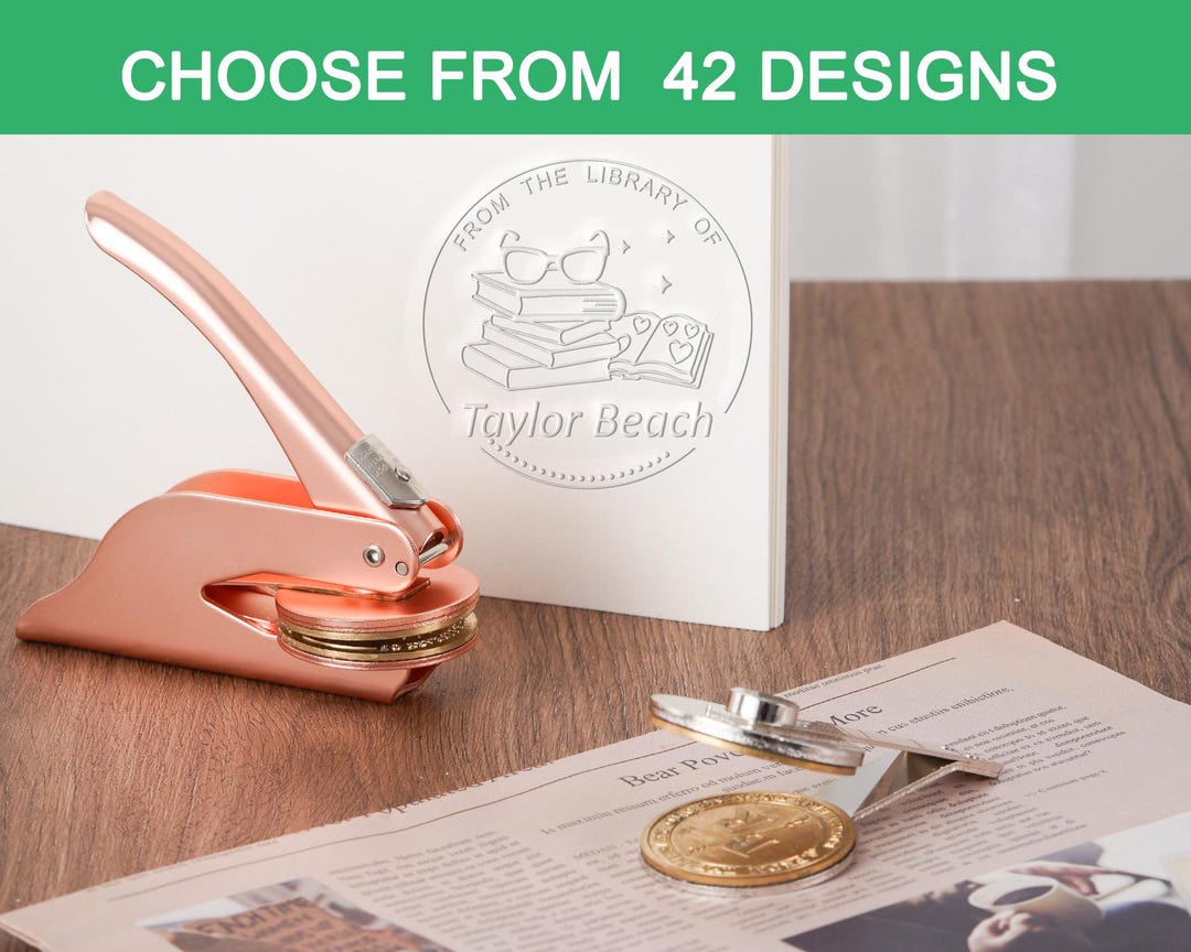 Personalized Book Embosser | Library Embosser | From the Library of ...