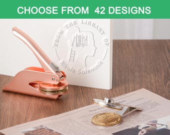 Personalized Book Embosser, Custom Embosser, Book Stamp, From The Library Of Librart Stamp, Book Lover Gift