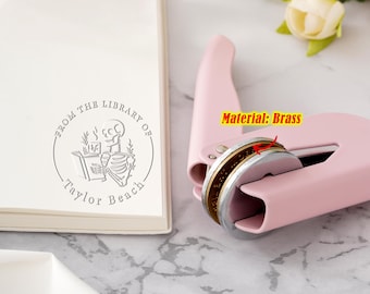 Book Embosser Personalized • Book Stamp From the Library of  • Custom Book Emboss • Library Embosser • Book Lover Gift
